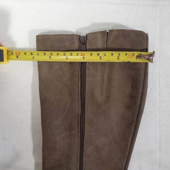 La Canadienne Suede Heeled Boots Size 6 Taupe Grey EU 36 - Picture 8 of 16